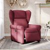 vidaXL Elektryczny fotel rozkładany, winna czerwień, obity tkaniną