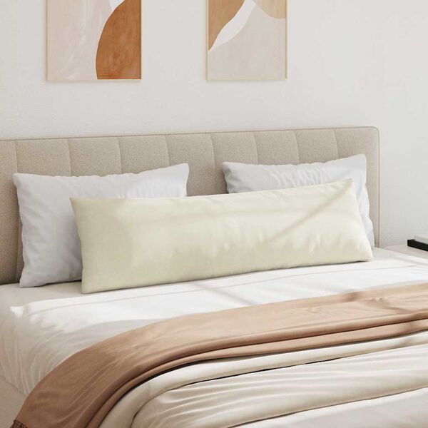 vidaXL Poduszki na sofę 2 pcs Kremowy 145 x 40 cm Tkanina sztruksowa