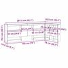 vidaXL Zagłówek do przechowywania z półką Stare drewno 75 cm