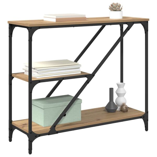 vidaXL Konsola Dąb rzemieślniczy 88,5 x 30 x 75 cm