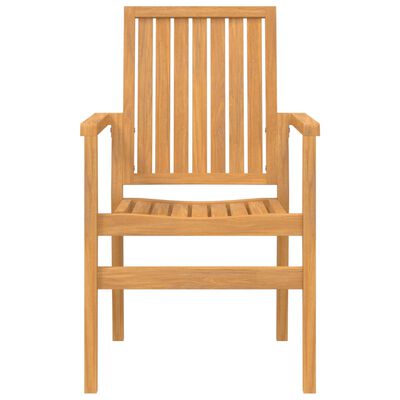 vidaXL Sztaplowane krzesła ogrodowe, 2 szt., 56,5x57,5x91 cm, tekowe