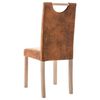 vidaXL Krzesła stołowe, 6 szt., brązowe, sztuczna sk&oacute;ra zamszowa
