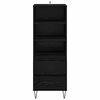 vidaXL Highboard Czarny Dąb 40 x 36 x 110 cm Materiał drewnopochodny