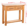 vidaXL Konsola z 2 szufladami, 83x30x73 cm, lite drewno dębowe