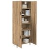 vidaXL Highboard 2 pcs Dąb rzemieślniczy Drewno inżynieryjne i szkło