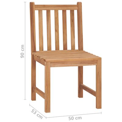 vidaXL Krzesła ogrodowe, 4 szt., lite drewno tekowe