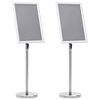 vidaXL Stojaki na plakaty 2 szt. Srebrny 45 x 32,7 x 108 cm Aluminium