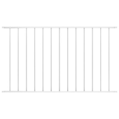 vidaXL Panel ogrodzeniowy, kryta proszkowo stal, 1,7x1,25 m, biały