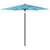 vidaXL Parasol ogrodowy na stalowym słupku, niebieski, 223x223x213 cm