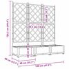 vidaXL Doniczka ogrodowa 3 pcs Czarny 120 x 40 x 125,5 cm Stal