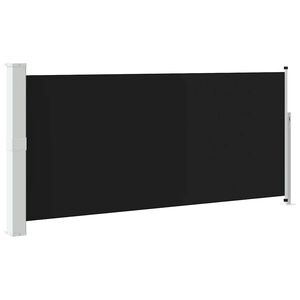 vidaXL Zwijana markiza boczna, 140 x 314 cm, czarna
