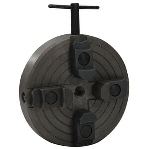 vidaXL Uchwyt tokarski, 4 szczęki, złącze M18, stal, czarny, 150x63 mm