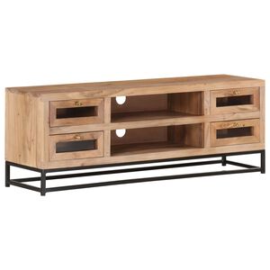 vidaXL Szafka pod telewizor, 110x30x40 cm, lite drewno akacjowe