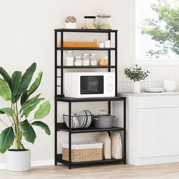 vidaXL P&oacute;łka kuchenna Czarny Dąb 80 x 40 x 168 cm