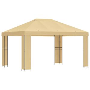 vidaXL Altana 4 &times; 3 m kremowy Poliester i Stal 190 gsm