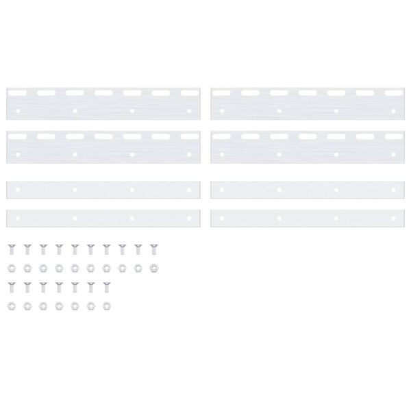 vidaXL Płytki montażowe, 4 szt., srebrne, 28 cm, stal nierdzewna