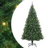 vidaXL Sztuczna choinka z podstawą Zielony 240 cm PVC i Stal i Plastik