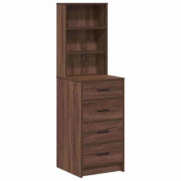 vidaXL Highboard Brązowy dąb 40 x 41 x 135 cm Materiał drewnopochodny
