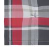 vidaXL Krzesła ogrodowe z poduszkami w czerwoną kratę, 6 szt., tekowe