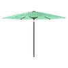 vidaXL Parasol ogrodowy na stalowym słupku, zielony, 288x288x225 cm