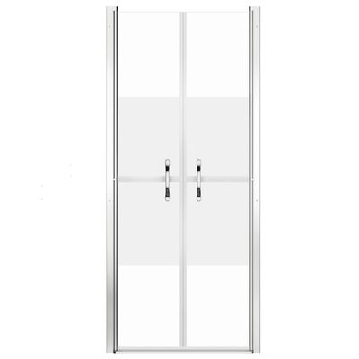 vidaXL Drzwi prysznicowe, szkło częściowo mrożone, ESG, 96x190 cm