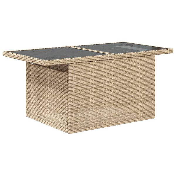 vidaXL Zestaw Sof na Ogr&oacute;d z poduszką 5 pcs Beżowy Rattan poli