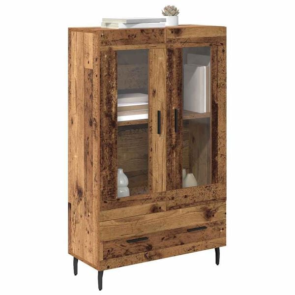 vidaXL Highboard z szufladą Stare drewno 69,5 x 31 x 115 cm