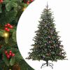 vidaXL Sztuczna choinka z podstawą Zielony 240 cm PVC, Metal i Plastik