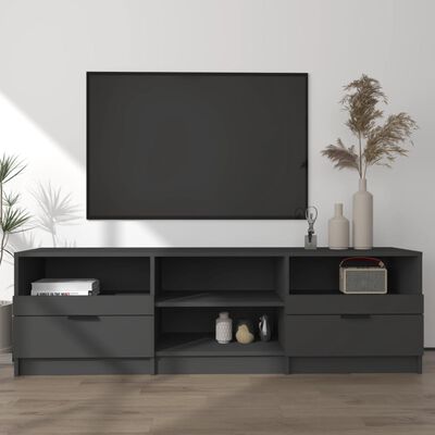 vidaXL Szafka pod telewizor, czarna, 150x33,5x45 cm