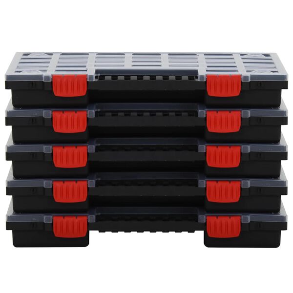 vidaXL Pudełka asortymentowe, 5 szt., 40x30x5 cm polipropylen