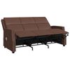 vidaXL Rozkładany fotel masujący, 3-os., brązowy, obity sztuczną sk&oacute;rą