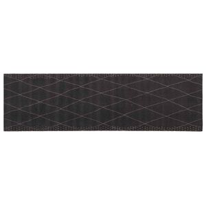 vidaXL Dywan kuchenny Antracytowa kratka 180 x 60 cm 100% poliamid