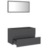 vidaXL 2-cz. zestaw mebli łazienkowych, szary, materiał drewnopochodny