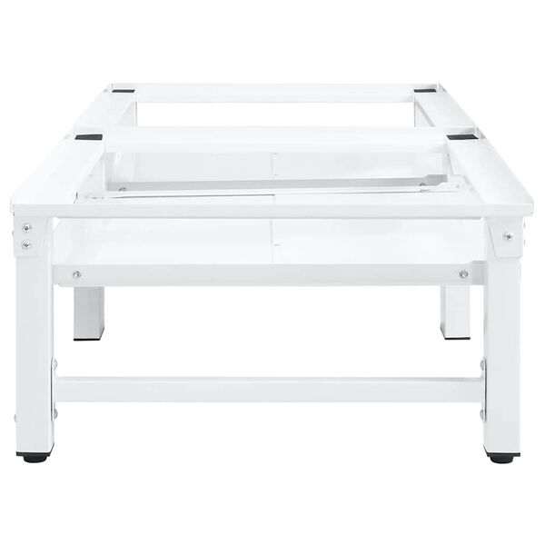 vidaXL Podest pod pralkę i suszarkę z wysuwanymi p&oacute;łkami, biały