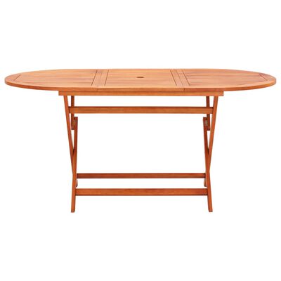 vidaXL Składany stół ogrodowy, 160x85x74 cm, lite drewno eukaliptusowe