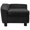 vidaXL Sofa dla psa, czarna, 72x45x30 cm, pluszowa