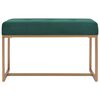 vidaXL Ławka, 80 cm, zielona, aksamitna