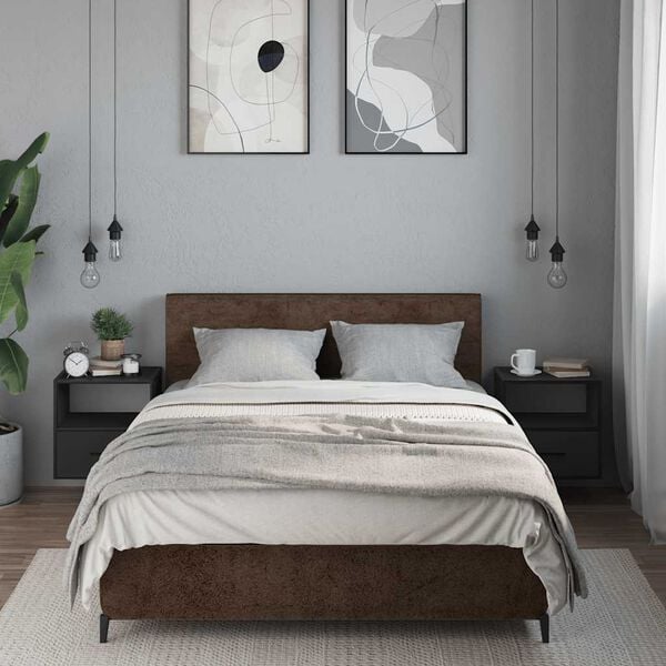 vidaXL Wiszące szafki nocne, 2 szt., czarne, 40x31x39,5 cm