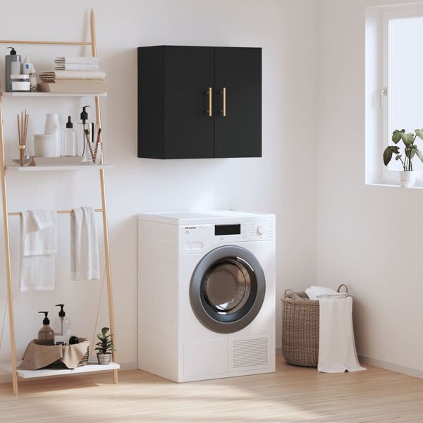 vidaXL Szafka wisząca, czarna, 60x31x60 cm, materiał drewnopochodny