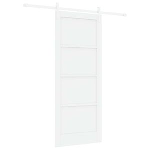 vidaXL Drzwi przesuwne ORKDAL 83 x 202 cm Lite drewno sosnowe Biały
