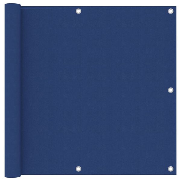 vidaXL Parawan balkonowy, niebieski, 90x300 cm, tkanina Oxford