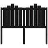 vidaXL Wezgłowie ł&oacute;żka, czarne, 126x4x110 cm, lite drewno sosnowe