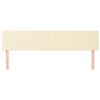 vidaXL Zagłówki do łóżka, 2 szt, kremowe, 80x5x78/88cm, sztuczna skóra