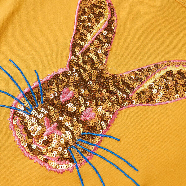 Koszulka dziecięca z długimi rękawami, ochra, 104