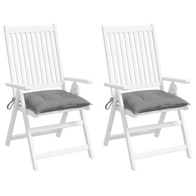 vidaXL Poduszki na krzesła, 2 szt., szare, 50x50x7 cm, tkanina
