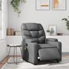 vidaXL Rozkładany fotel masujący, elektryczny, szary, sztuczna sk&oacute;ra