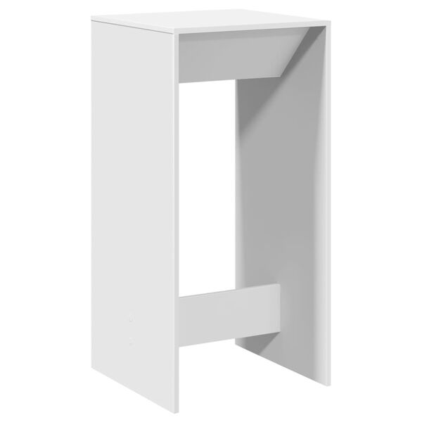 vidaXL Stolik barowy, biały, 51x50x103,5 cm, materiał drewnopochodny