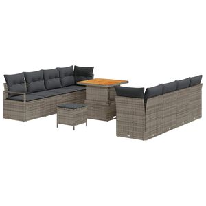 vidaXL Zestaw Sof na Ogr&oacute;d z poduszką z poduszką Szary 80 x 80 x 71 cm