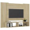 vidaXL Wisząca szafka pod TV, dąb sonoma, 120x23,5x90 cm