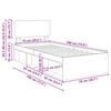 vidaXL Ramka ł&oacute;żka Stare drewno 75 x 190 cm Lite drewno sosnowe